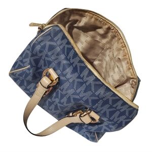Michael Kors Blue and Tan Women's Bag